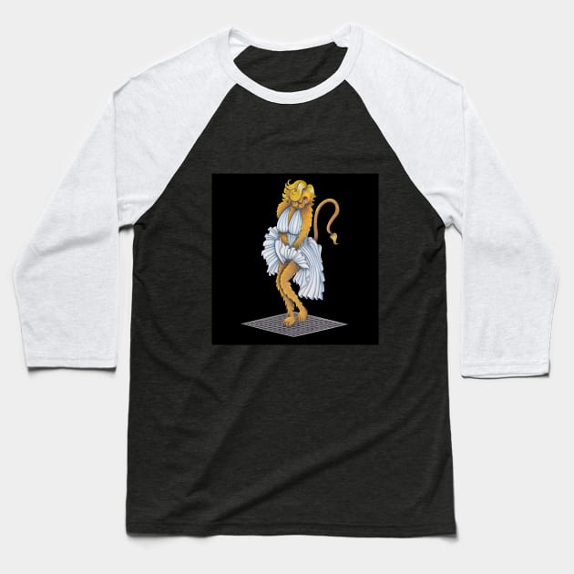 Mari-lion Monroe! Baseball T-Shirt by TJWArtisticCreations